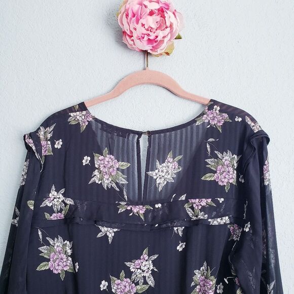 Heartloom Anthea Long Sleeve Black Floral‎ Mini Dress - Picture 9 of 12